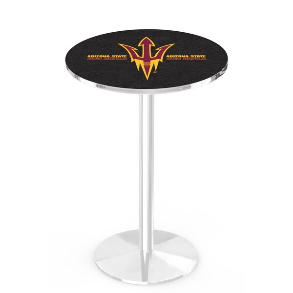 42" Chrome Arizona State Pub Table, Pitchfork